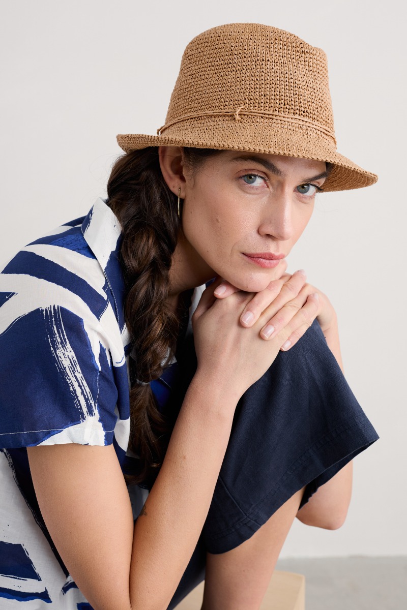 An image of Seasalt  Found Treasures Peaked Summer Hat 