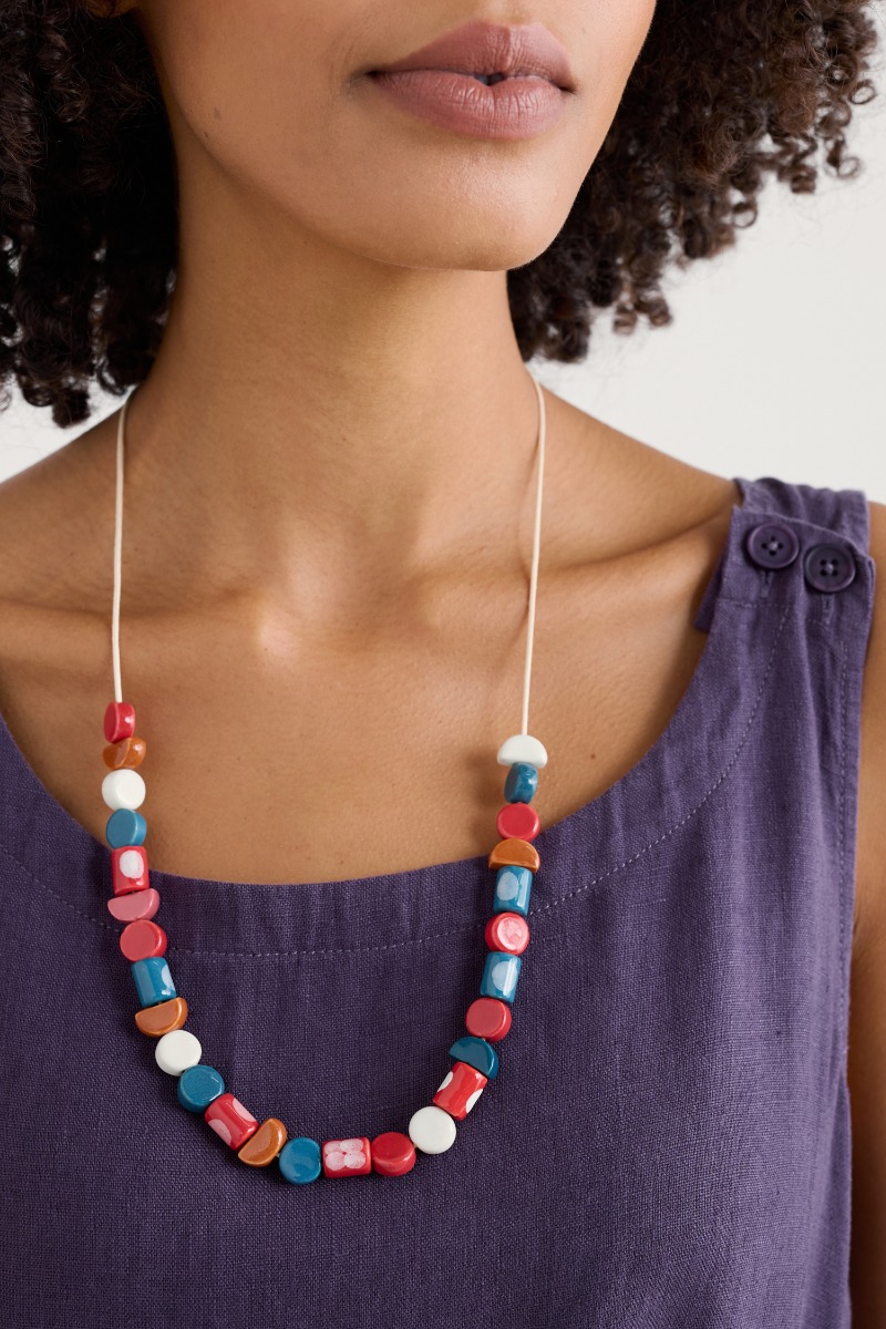 An image of Seasalt  Collan Beaded Necklace 