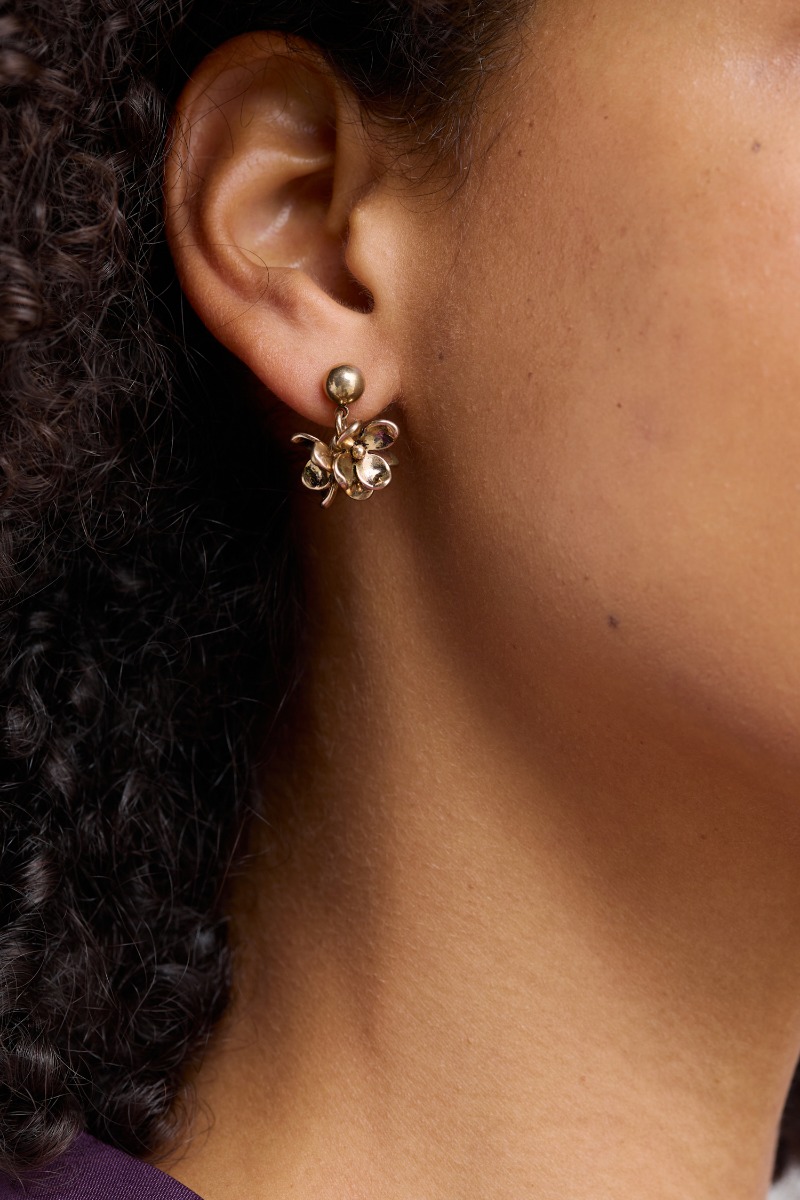 An image of Seasalt  Corsage Gold-Tone Earrings  