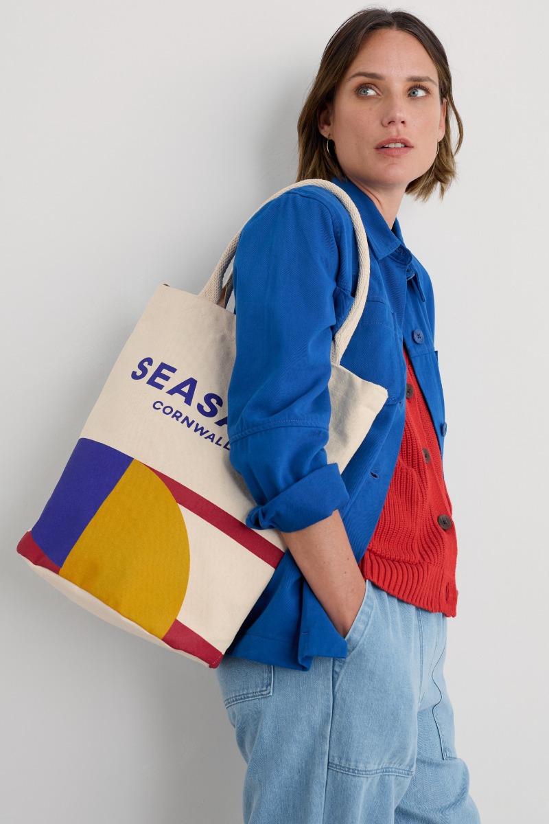 An image of Seasalt  Canvas Arty Logo Tote Bag  