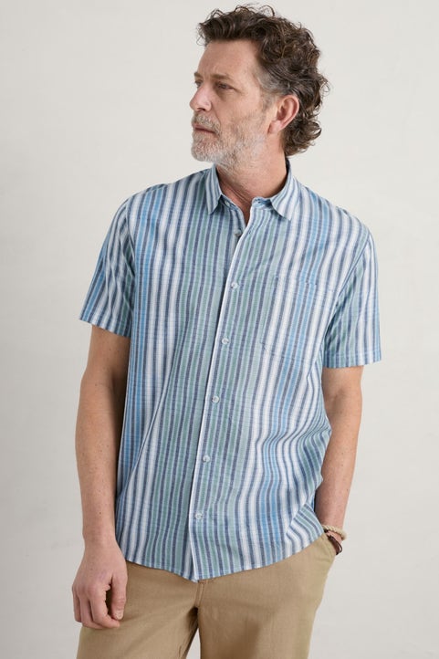 Men's Blue Heron Short Sleeve Shirt Image