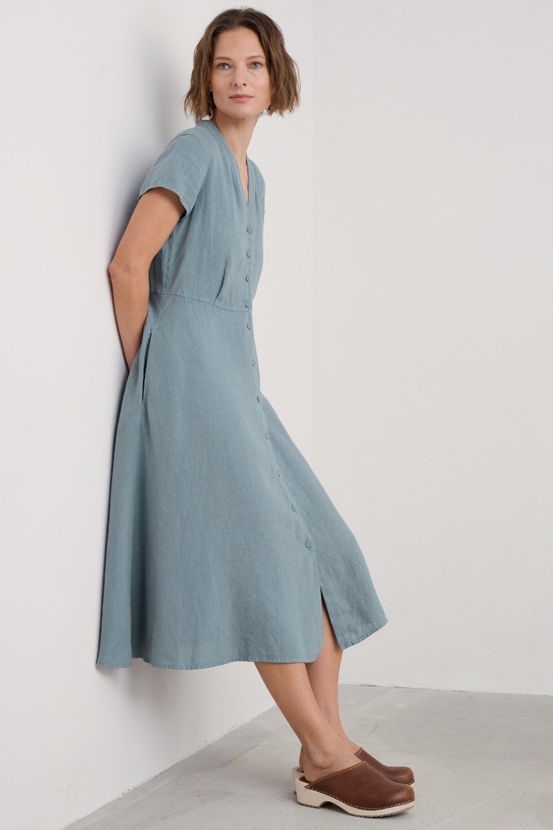 An image of Seasalt  Carved Wood Midi Dress 