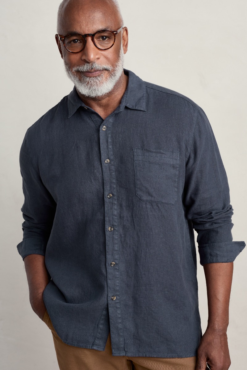 An image of Seasalt  Men's Curator Linen Shirt 