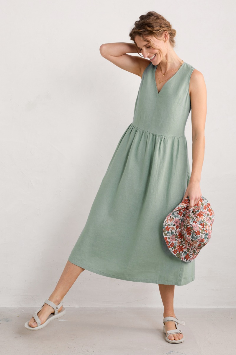 An image of Seasalt  Lowland Heather Sleeveless Dress 