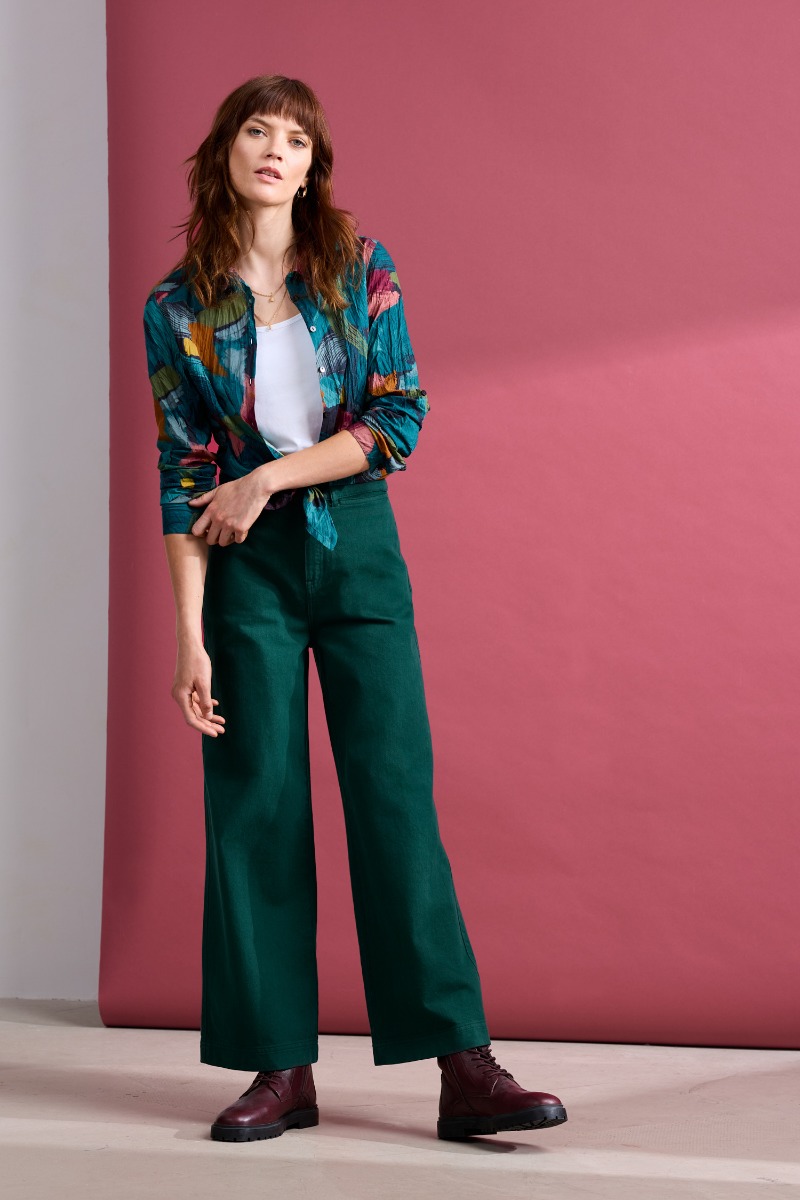 An image of Seasalt  Milly Wide Leg Denim Trousers 