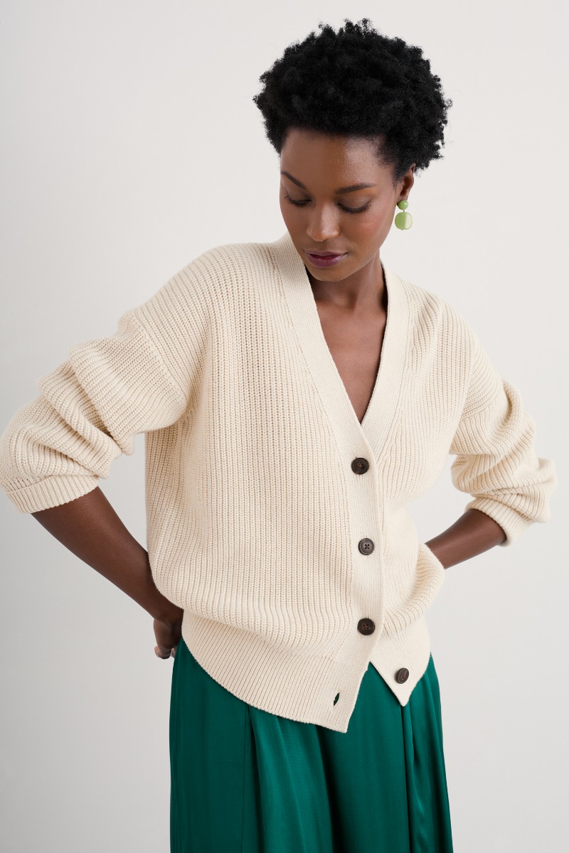 An image of Seasalt  Winding Creek Organic Cotton Knit Cardigan 