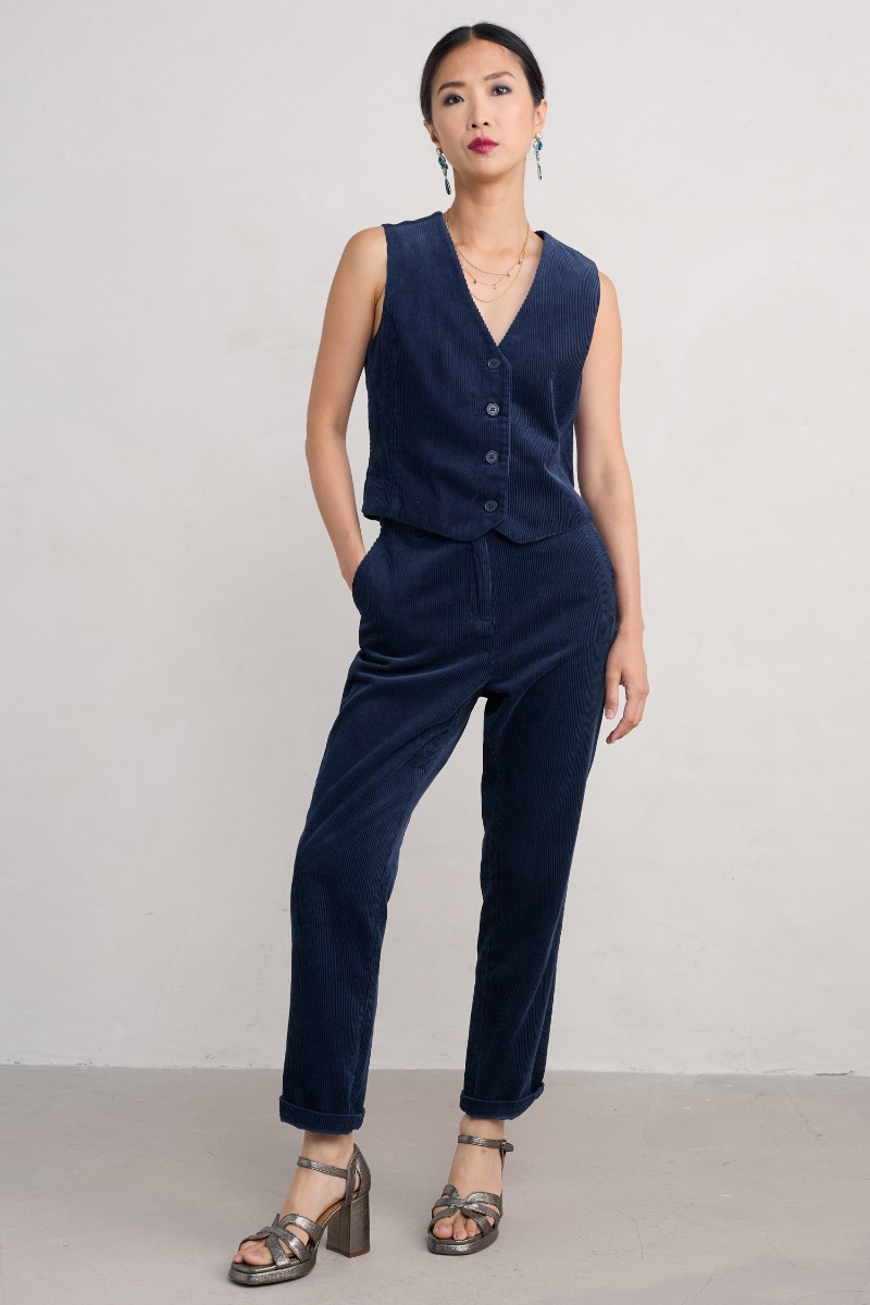 An image of Seasalt  Heald Corduroy Straight-Leg Trousers 