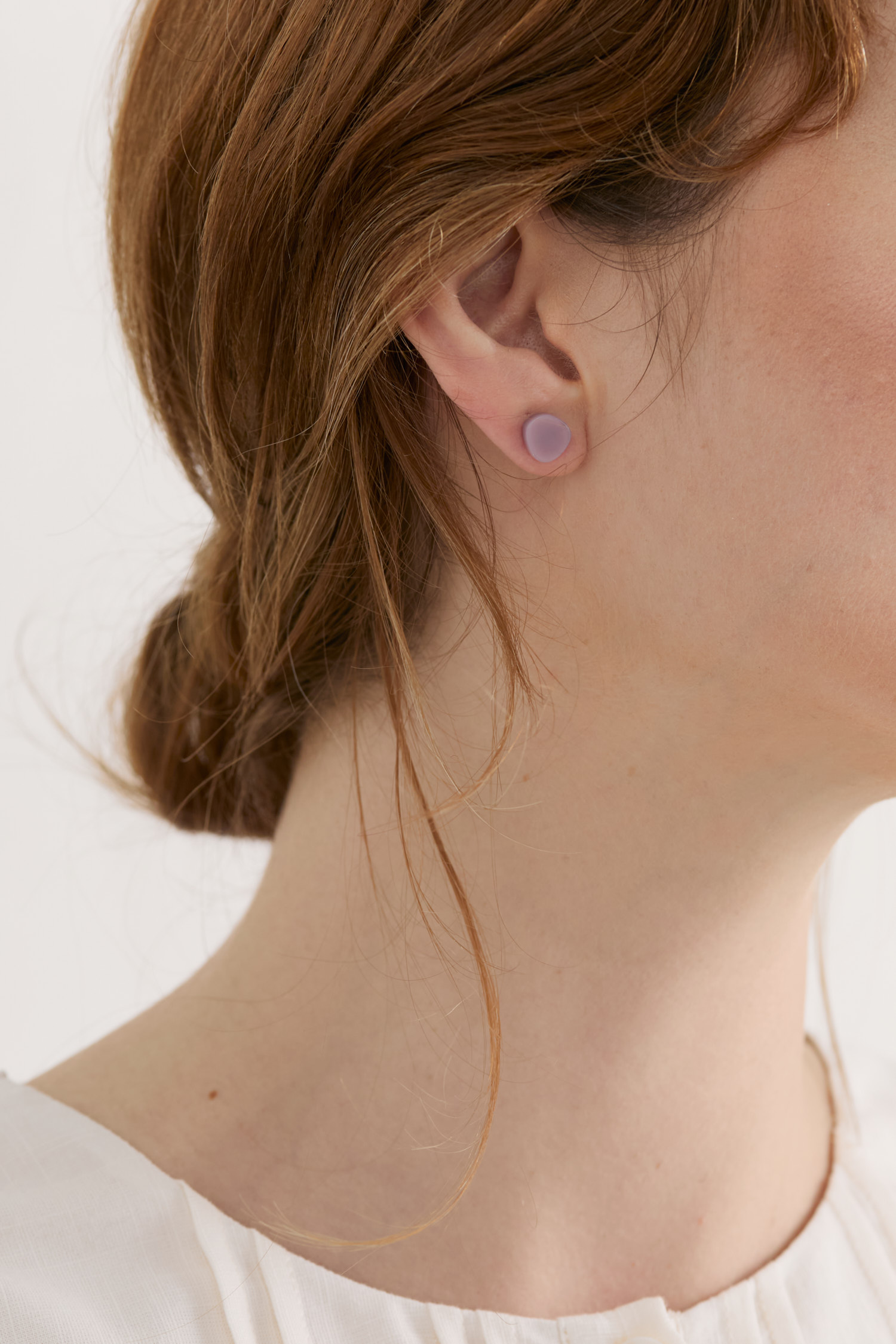 Stud earrings with under lobe online