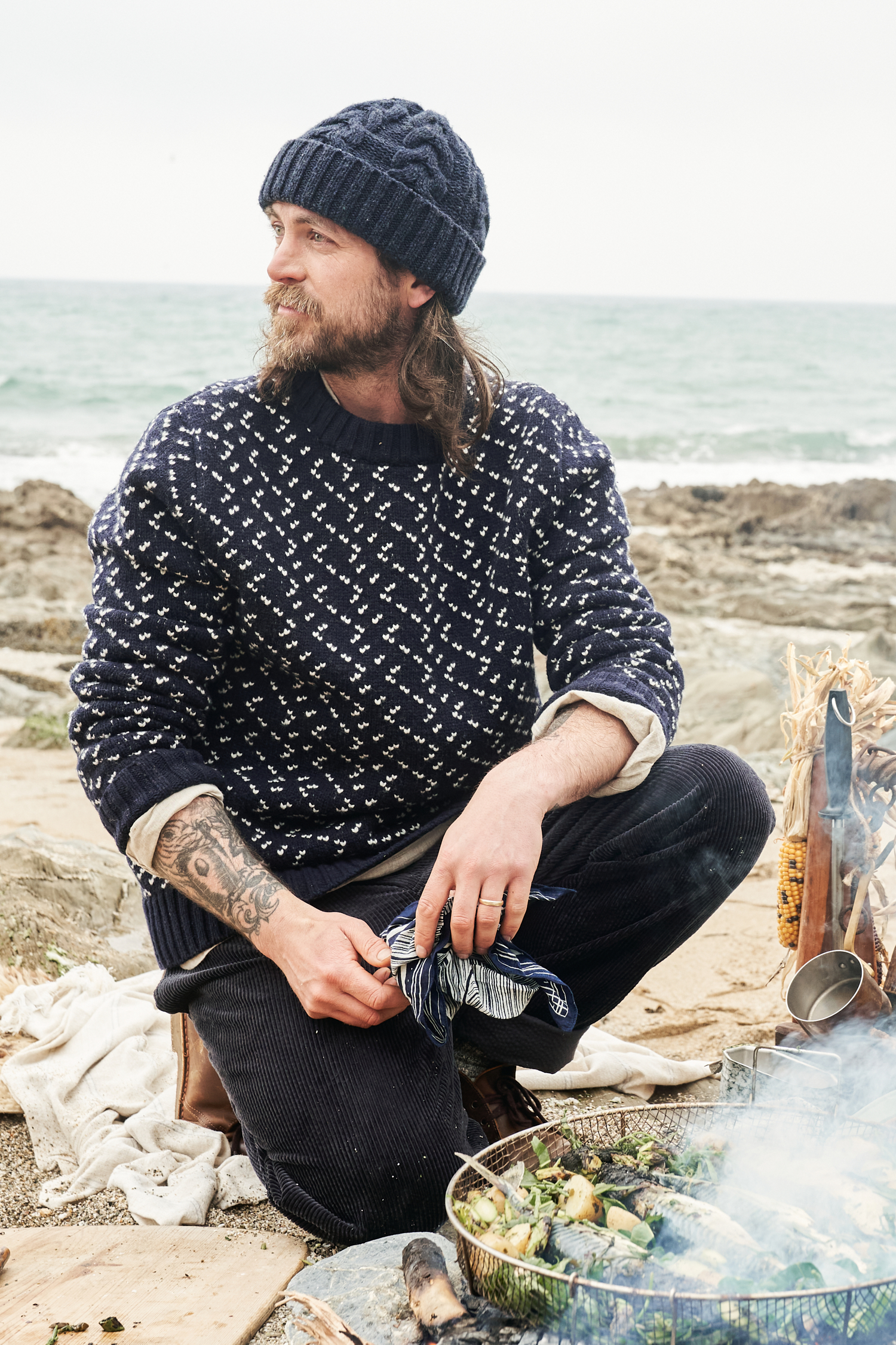 Fisherman knit jumper mens sale