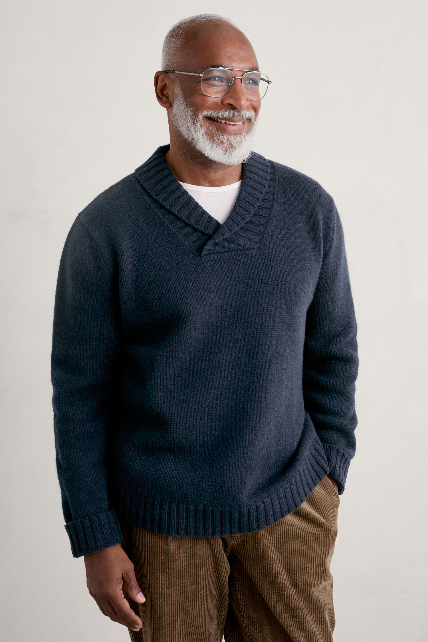 Shawl collar 2025 sweater mens