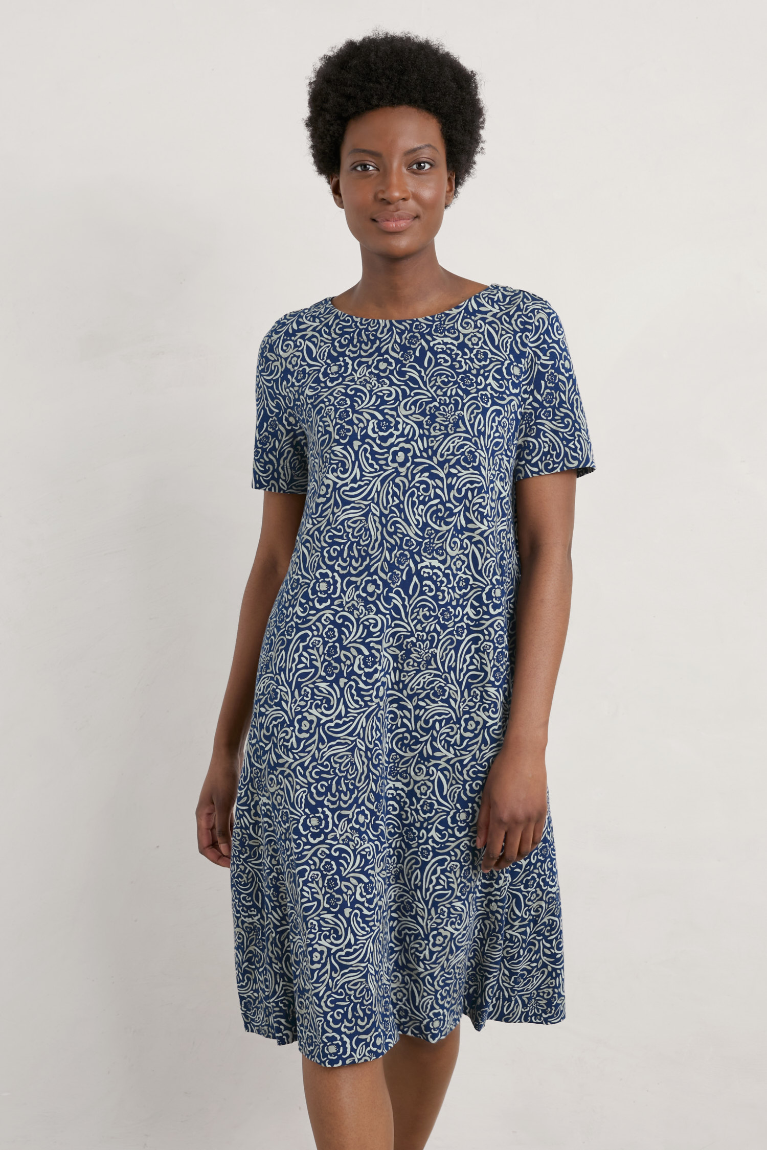 Seasalt Women s Dress navy Pipers Short Sleeve Dress Petite