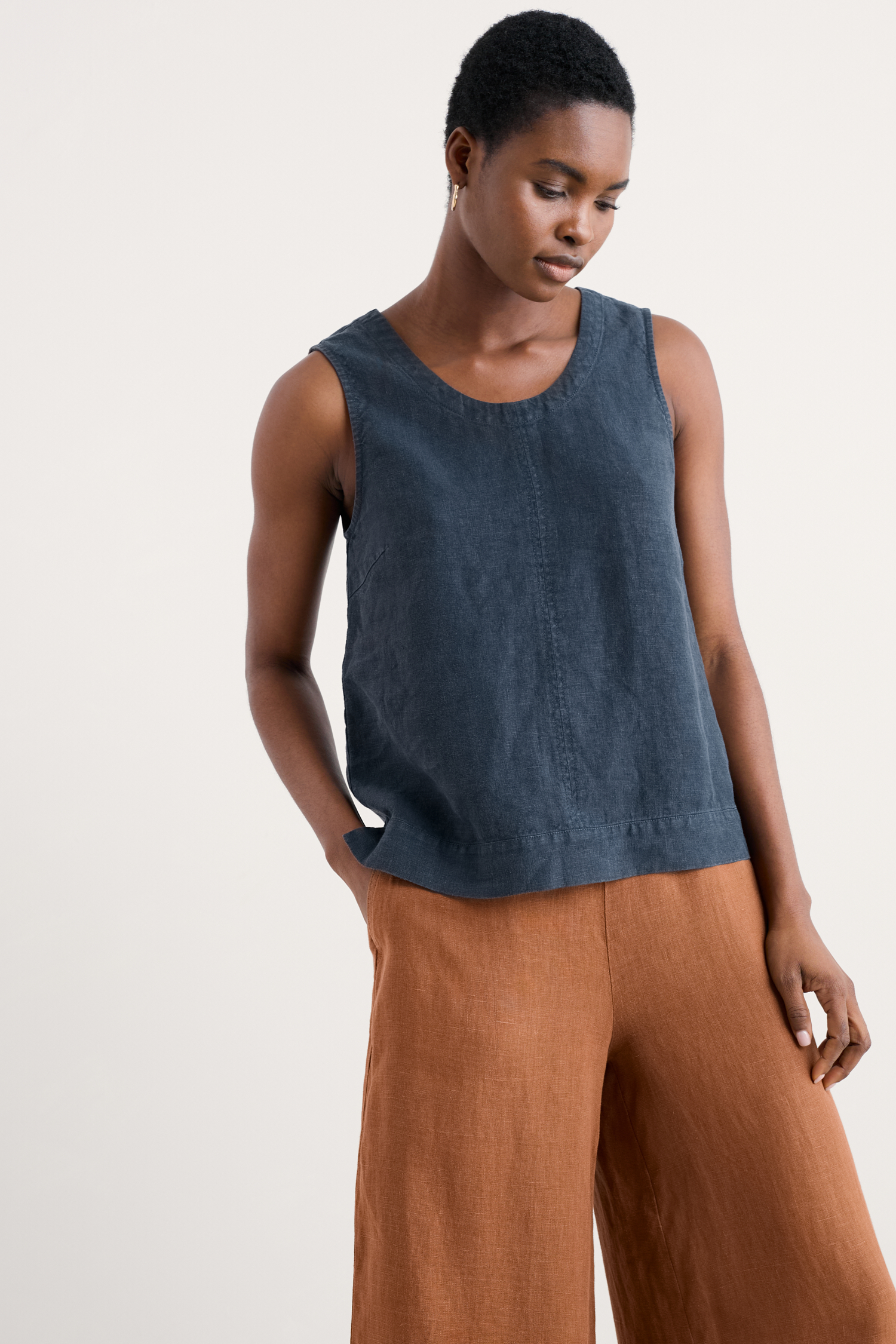 An image of Seasalt  Lighthouse Station Linen Vest 