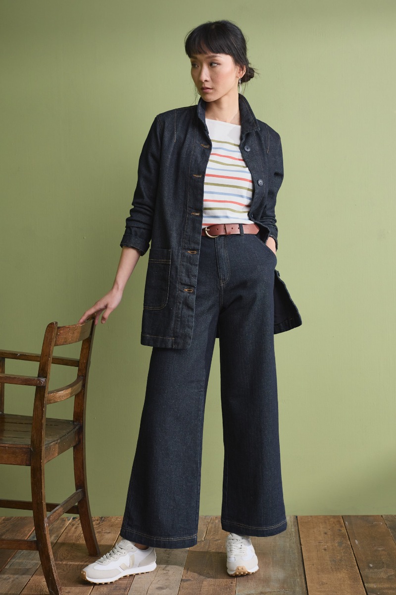 Edgecumbe Denim Workwear Jacket Hemp and Cotton Blend Seasalt