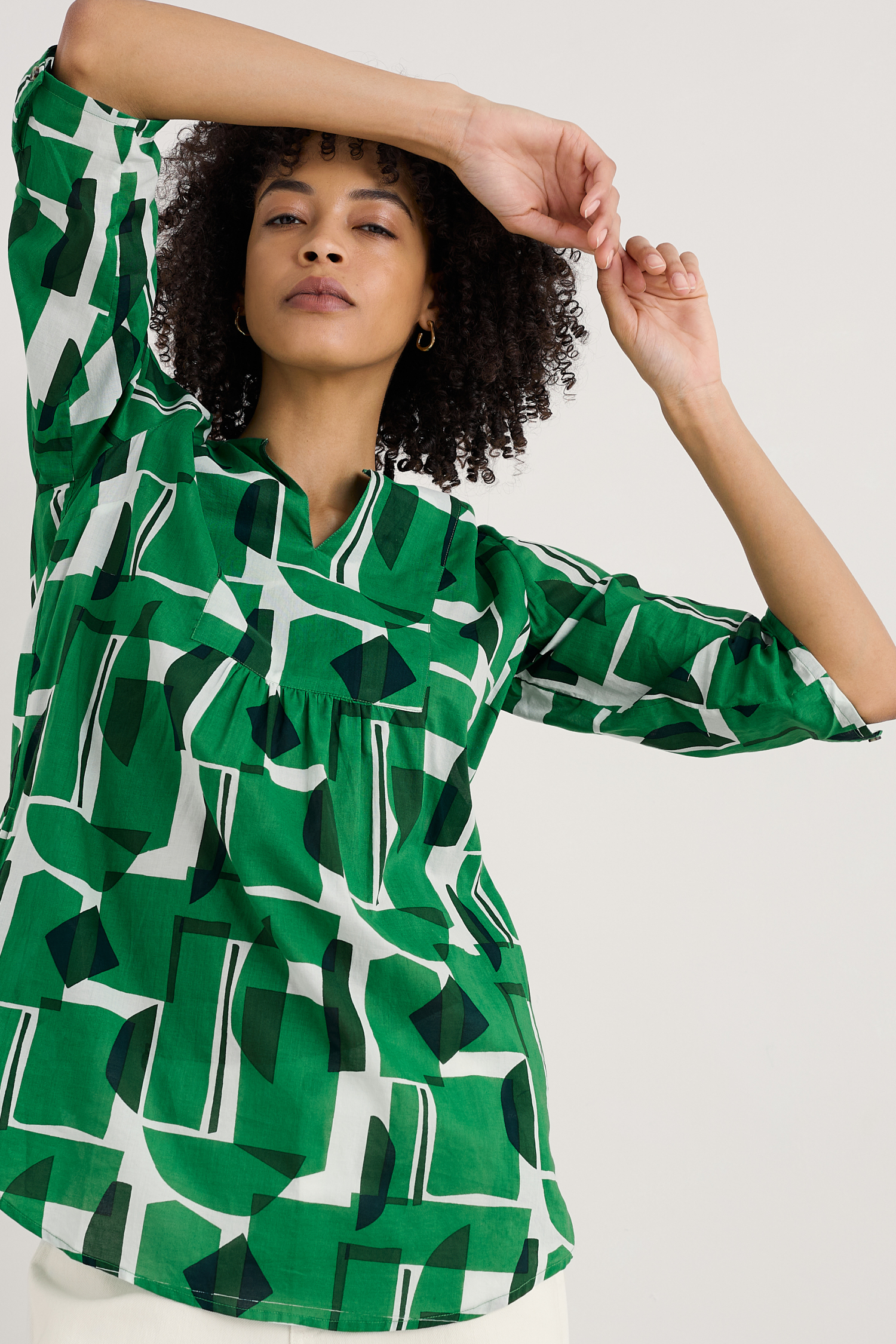 An image of Seasalt  Op Art Organic Cotton Tunic Top 