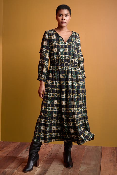 Dearling Tiered Dress Model Image