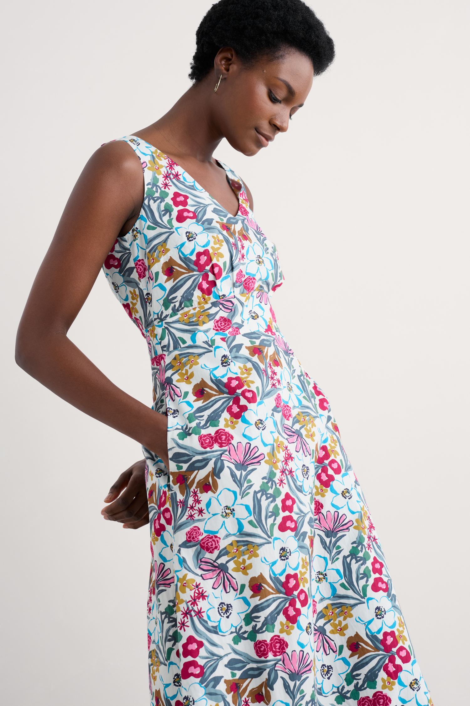 An image of Seasalt  Sky Beyond Sleeveless V-Neck Dress 