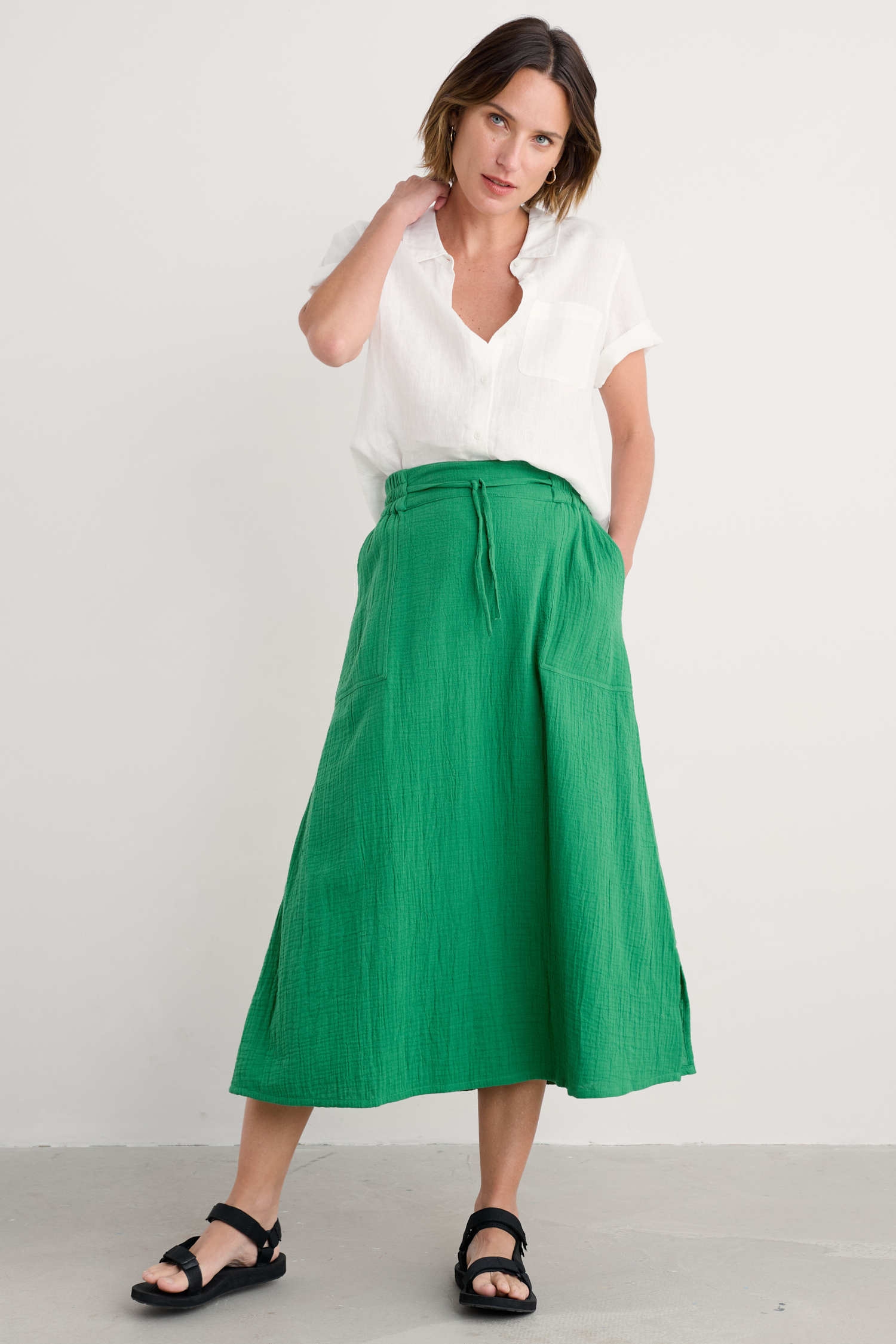 An image of Seasalt  Bee Orchid Maxi Skirt 