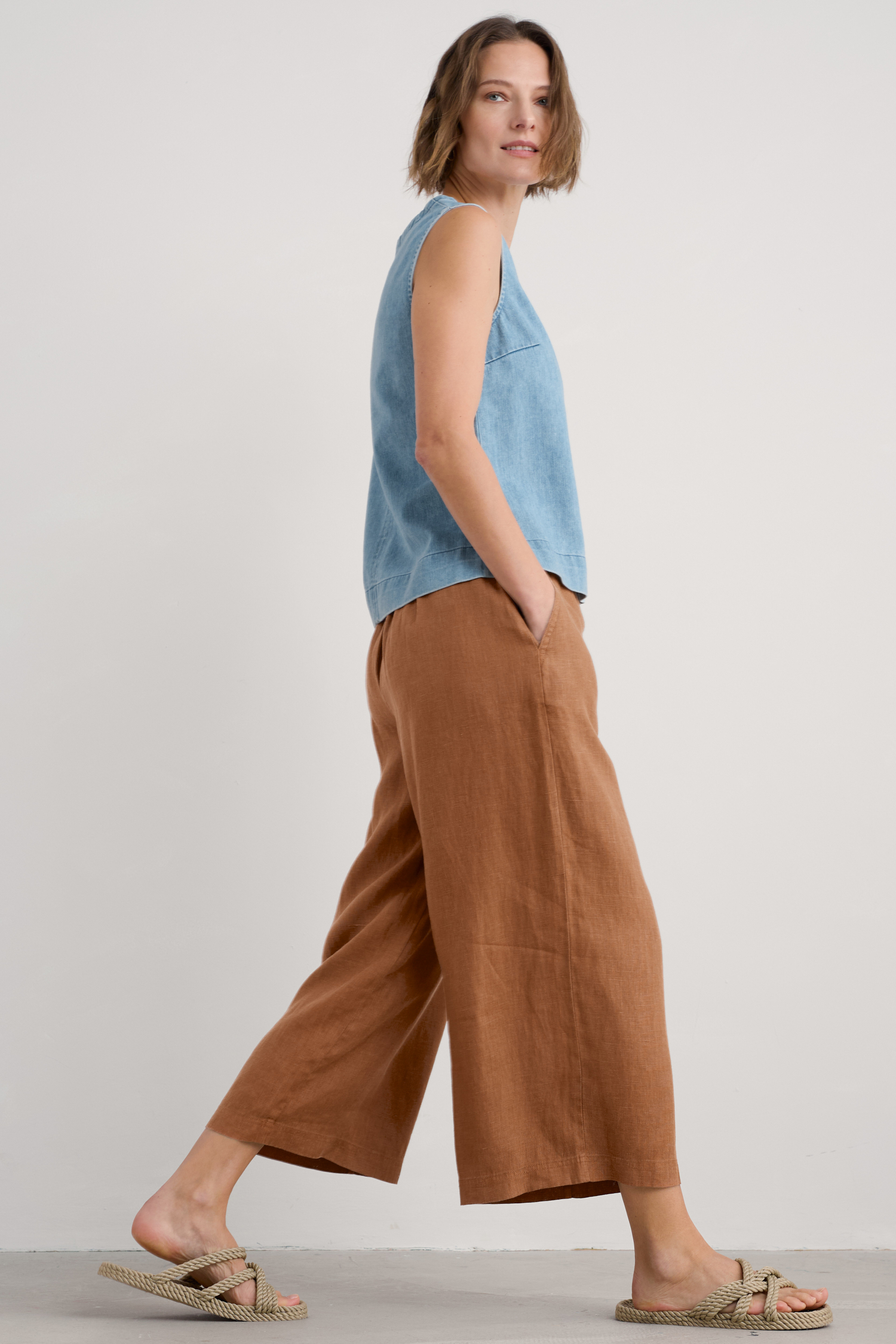 An image of Seasalt  Merrivale Linen Culottes 