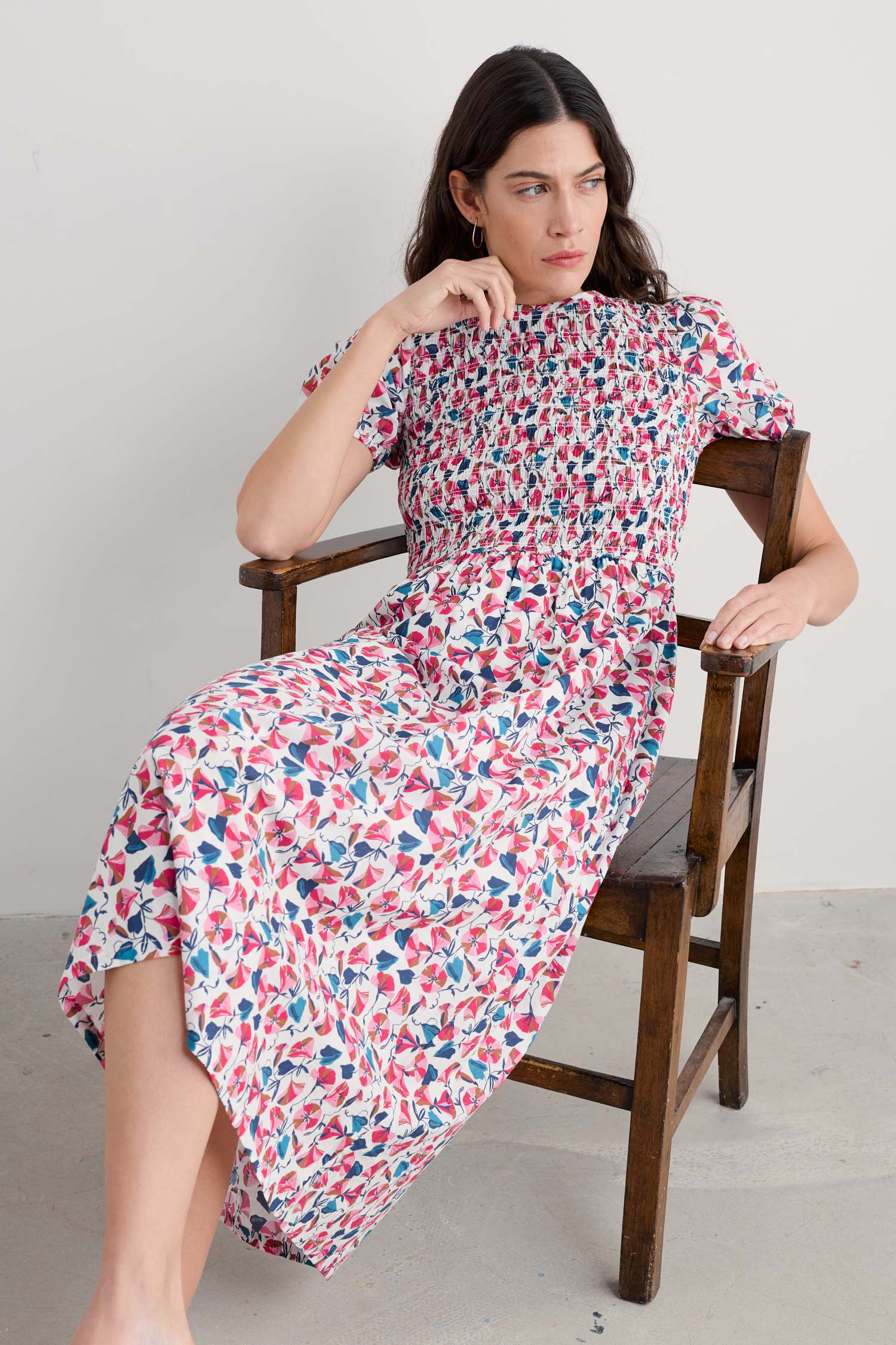 An image of Seasalt  Meadowsweet Short Sleeve Dress 