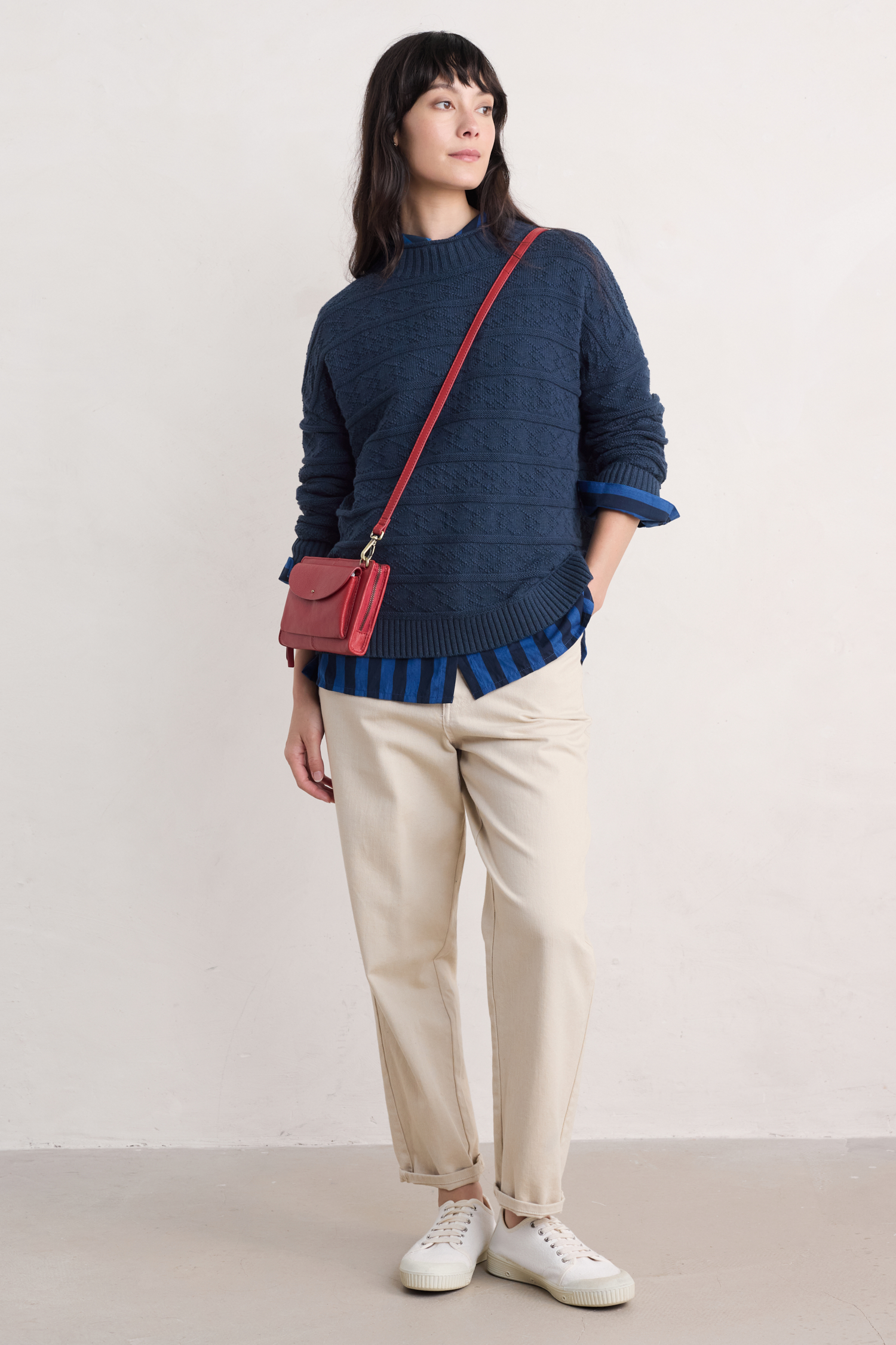 An image of Seasalt  Penkestle Knitted Jumper Contains Recycled Cotton 