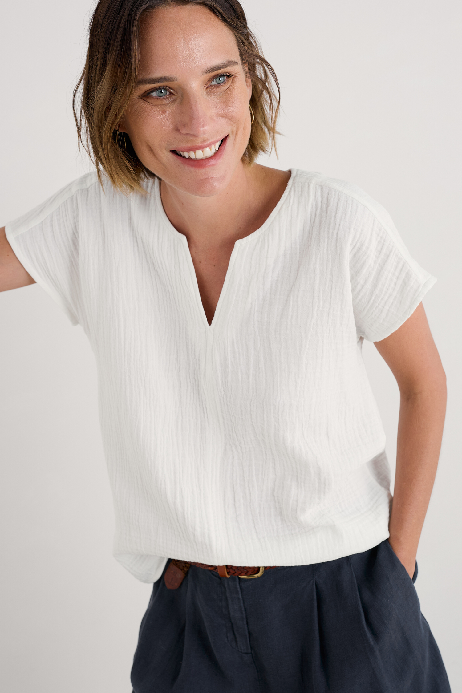 An image of Seasalt  Landscape Top in GOTS-Certified Organic Cotton 