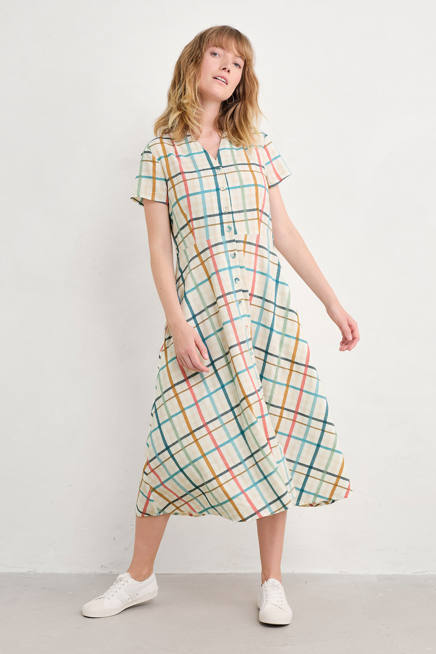 An image of Seasalt  Carved Wood Midi Dress 
