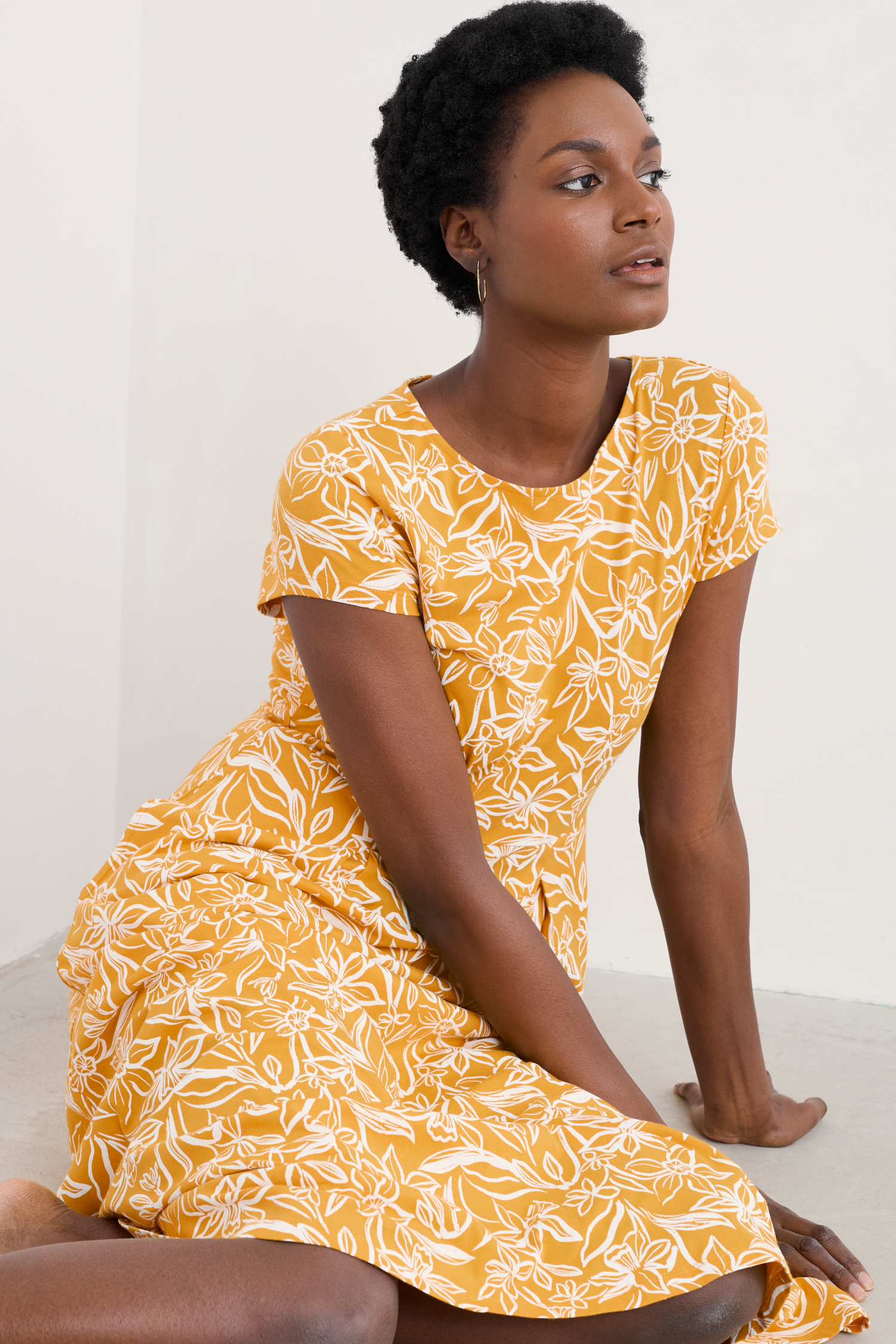 An image of Seasalt  Wild Bouquet Jersey Midi Dress 