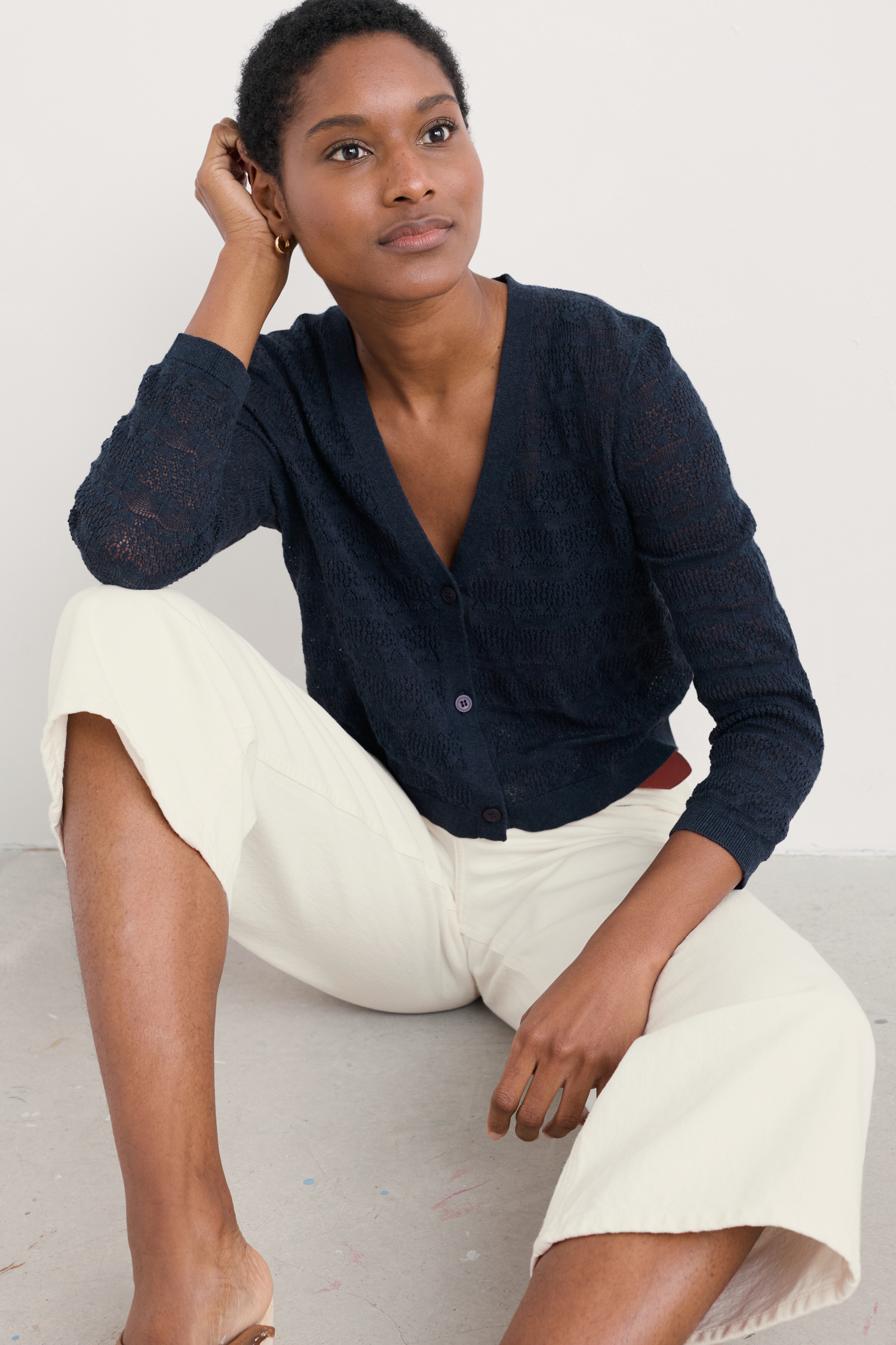 An image of Seasalt  Sweet Day Cotton Cardigan 