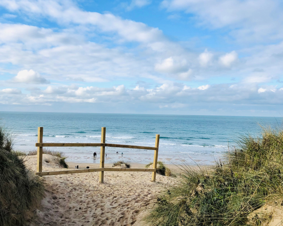 Summer day on a beach on the Cornish Coast