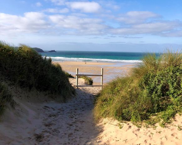 View of Cornish beach