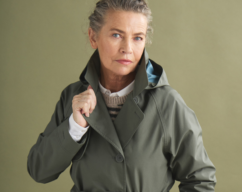 Woman in a trenchcoat